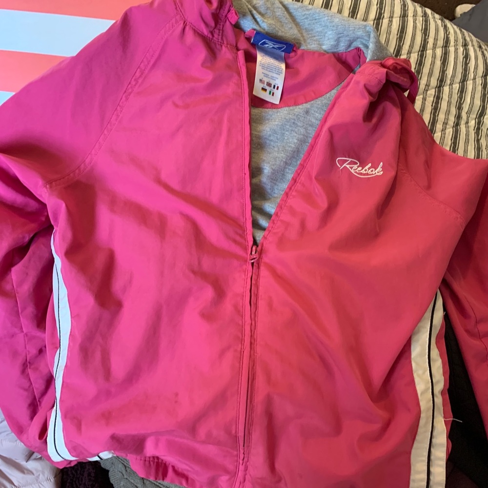 Pink Reebok Windbreaker